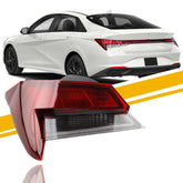 Tail Light Assembly Halogen Compatible With 2021-2024 Hyundai Elantra SEL/SE Taillight Rear Lamp Left Driver Side 92401-AB000